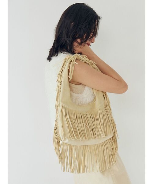 Ungrid（アングリッド）の「フリンジハンドバッグ（ハンドバッグ・レディース・ベージュ/イエロー・FREE）」の3枚目の写真