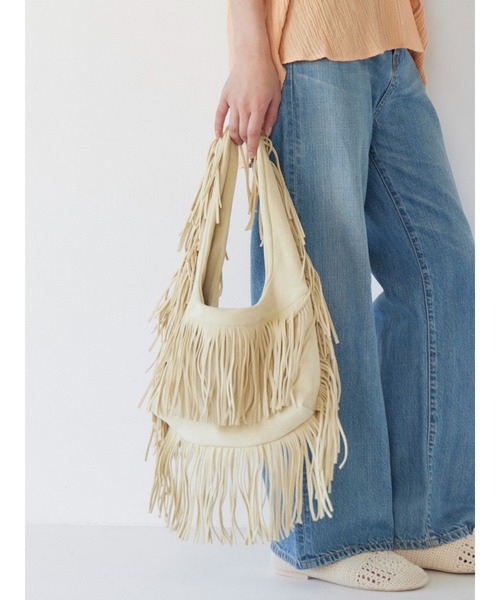 Ungrid（アングリッド）の「フリンジハンドバッグ（ハンドバッグ・レディース・ベージュ/イエロー・FREE）」の21枚目の写真