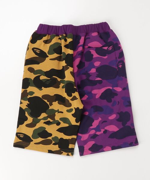 A BATHING APE（アベイシングエイプ）の「SPLIT CAMO SHARK SWEAT SHORTS（スウェットパンツ・キッズ・パープル系その他3/ブルー系その他・150）」の5枚目の写真