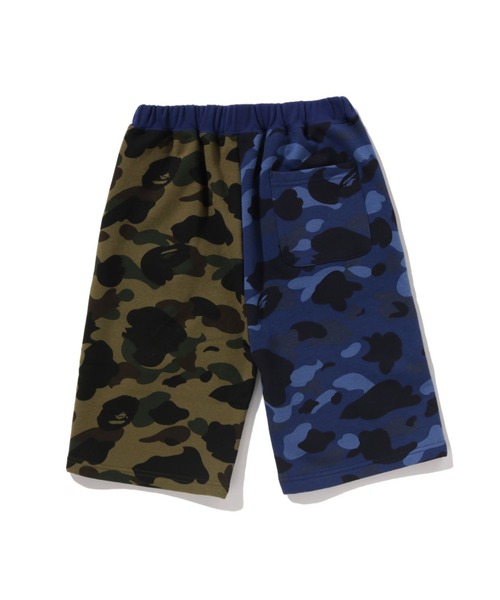 A BATHING APE（アベイシングエイプ）の「SPLIT CAMO SHARK SWEAT SHORTS（スウェットパンツ・キッズ・パープル系その他3/ブルー系その他・150）」の3枚目の写真