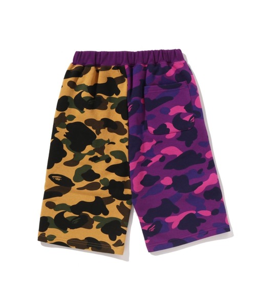 A BATHING APE（アベイシングエイプ）の「SPLIT CAMO SHARK SWEAT SHORTS（スウェットパンツ・キッズ・パープル系その他3/ブルー系その他・150）」の4枚目の写真