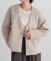 for/c（フォーシー）の「シャギーVネックブルゾン【サスティナブル】（ノーカラージャケット）」