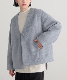 for/c（フォーシー）の「シャギーVネックブルゾン【サスティナブル】（ノーカラージャケット）」