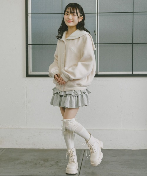 repipi armario（レピピ アルマリオ）の「【girly line】セーラースタジャン（その他アウター・キッズ・グレー系その他/ホワイト系その他・MEDIUM/SMALL/LARGE）」の3枚目の写真
