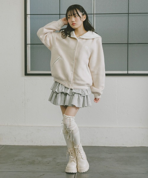 repipi armario（レピピ アルマリオ）の「【girly line】セーラースタジャン（その他アウター・キッズ・グレー系その他/ホワイト系その他・MEDIUM/SMALL/LARGE）」の6枚目の写真