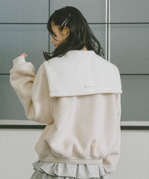 repipi armario（レピピ アルマリオ）の「【girly line】セーラースタジャン（その他アウター・キッズ・グレー系その他/ホワイト系その他・MEDIUM/SMALL/LARGE）」の8枚目の写真