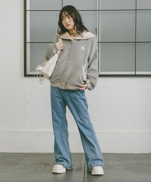 repipi armario（レピピ アルマリオ）の「【girly line】セーラースタジャン（その他アウター・キッズ・グレー系その他/ホワイト系その他・MEDIUM/SMALL/LARGE）」の9枚目の写真