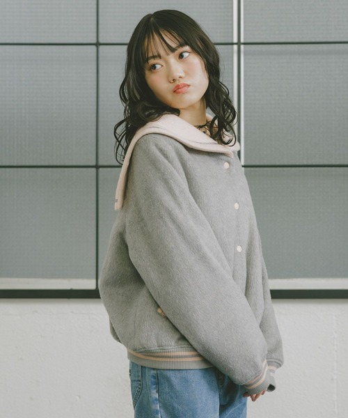 repipi armario（レピピ アルマリオ）の「【girly line】セーラースタジャン（その他アウター・キッズ・グレー系その他/ホワイト系その他・MEDIUM/SMALL/LARGE）」の11枚目の写真