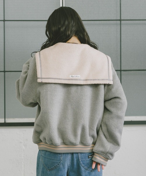 repipi armario（レピピ アルマリオ）の「【girly line】セーラースタジャン（その他アウター・キッズ・グレー系その他/ホワイト系その他・MEDIUM/SMALL/LARGE）」の12枚目の写真