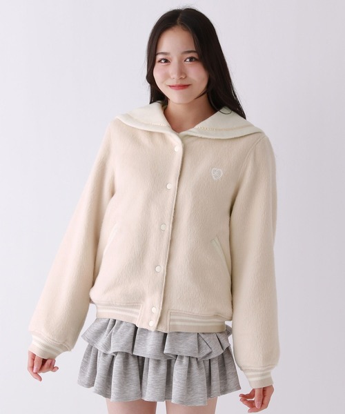 repipi armario（レピピ アルマリオ）の「【girly line】セーラースタジャン（その他アウター・キッズ・グレー系その他/ホワイト系その他・MEDIUM/SMALL/LARGE）」の13枚目の写真