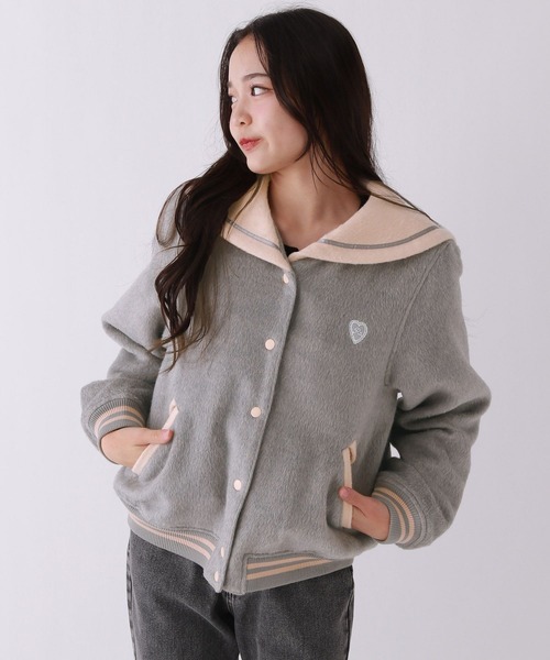 repipi armario（レピピ アルマリオ）の「【girly line】セーラースタジャン（その他アウター・キッズ・グレー系その他/ホワイト系その他・MEDIUM/SMALL/LARGE）」の19枚目の写真