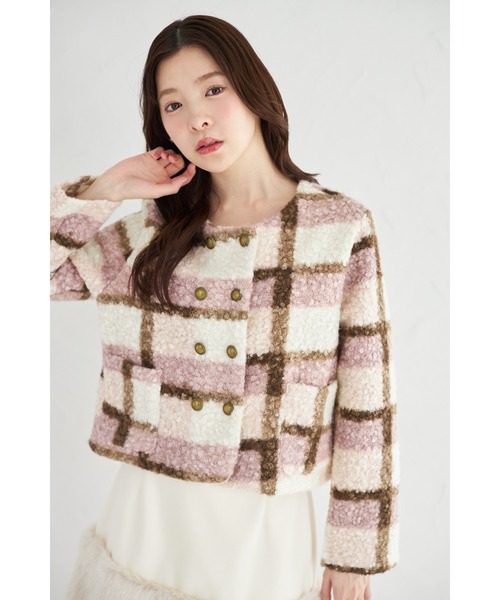 ノーカラーコート（ピンク/桃色系）ファッション通販 - ZOZOTOWN