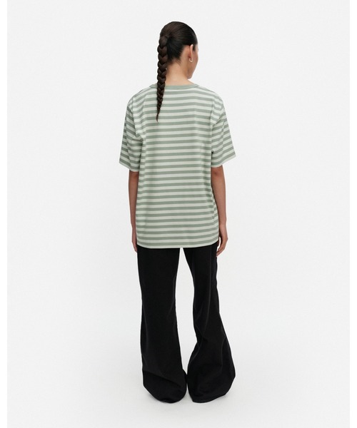 marimekko(マリメッコ)の「【kioski】 Tasaraita Unikko / t-shirt(Tシャツ/カットソー・レディース・ライトグリーン・SMALL/MEDIUM/LARGE/X-LARGE/X-SMALL)」の3枚目の写真