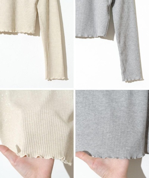 flower(フラワー)の「スウィートチュールトップ2(Tシャツ/カットソー・レディース・アイボリー/グレー・FREE)」の8枚目の写真