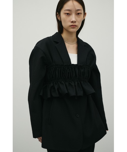 STYLEMIXER(スタイルミキサー)の「ハイラインフリルビスチェ(キャミソール・レディース・ライトカーキ/アイボリー/ブラック・FREE)」の19枚目の写真