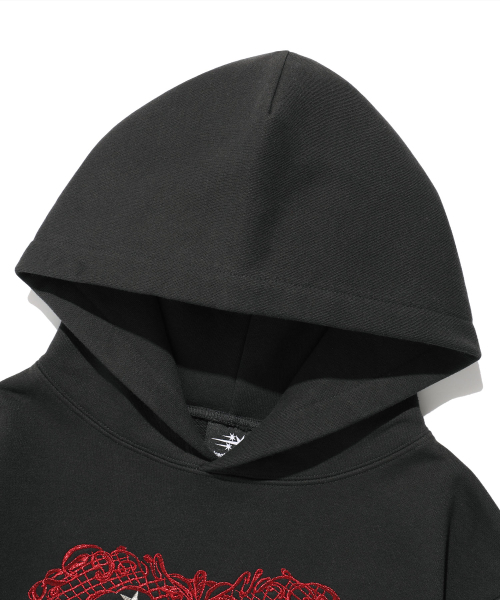 NICE GHOST CLUB（ナイスゴーストクラブ）の「HEART BOY HOODIE_BLACK(NG2FSUM404A)（パーカー・レディース・ブラック・S/M）」の3枚目の写真