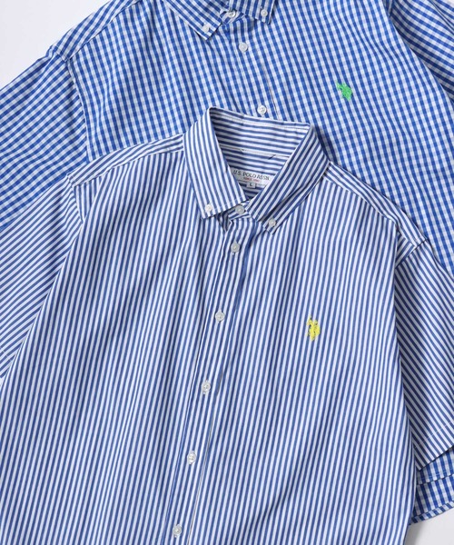 U.S. POLO ASSN.(ユーエスポロアッスン)の「U.S. POLO ASSN./ユーエスポロアッスン Broad Denim Shirt/レギュラーフィット ブロード デニム 無地 ストライプ チェック ロゴ ワンポイント刺繍 ボタンダウンシャツ/半袖シャツ/レディース メンズ(シャツ/ブラウス・メンズ・ブラック/ライトブルー/ブルー系その他2/ホワイト/インディゴブルー/ブルー系その他・M/L/LL)」の5枚目の写真