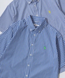 U.S. POLO ASSN./ユーエスポロアッスン Broad Denim Shirt/レギュラーフィット ブロード デニム 無地 ストライプ チェック ロゴ ワンポイント刺繍 ボタンダウンシャツ/半袖シャツ/レディース メンズ