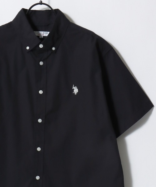 U.S. POLO ASSN.(ユーエスポロアッスン)の「U.S. POLO ASSN./ユーエスポロアッスン Broad Denim Shirt/レギュラーフィット ブロード デニム 無地 ストライプ チェック ロゴ ワンポイント刺繍 ボタンダウンシャツ/半袖シャツ/レディース メンズ(シャツ/ブラウス・メンズ・ブラック/ライトブルー/ブルー系その他2/ホワイト/インディゴブルー/ブルー系その他・M/L/LL)」の8枚目の写真
