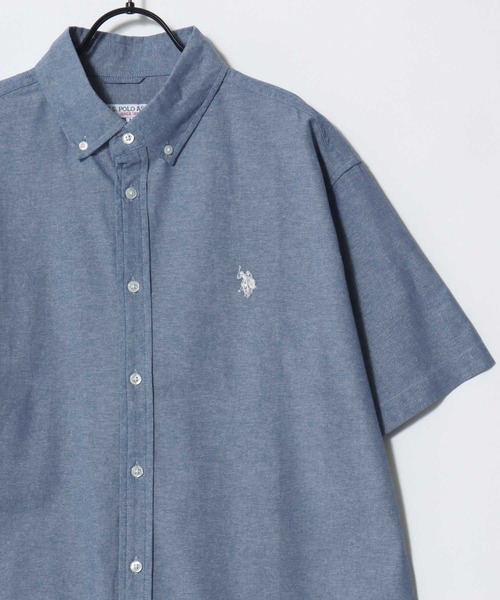 U.S. POLO ASSN.(ユーエスポロアッスン)の「U.S. POLO ASSN./ユーエスポロアッスン Broad Denim Shirt/レギュラーフィット ブロード デニム 無地 ストライプ チェック ロゴ ワンポイント刺繍 ボタンダウンシャツ/半袖シャツ/レディース メンズ(シャツ/ブラウス・メンズ・ブラック/ライトブルー/ブルー系その他2/ホワイト/インディゴブルー/ブルー系その他・M/L/LL)」の10枚目の写真