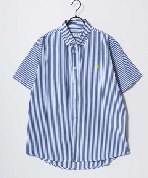 U.S. POLO ASSN.(ユーエスポロアッスン)の「U.S. POLO ASSN./ユーエスポロアッスン Broad Denim Shirt/レギュラーフィット ブロード デニム 無地 ストライプ チェック ロゴ ワンポイント刺繍 ボタンダウンシャツ/半袖シャツ/レディース メンズ(シャツ/ブラウス・メンズ・ブラック/ライトブルー/ブルー系その他2/ホワイト/インディゴブルー/ブルー系その他・M/L/LL)」の21枚目の写真