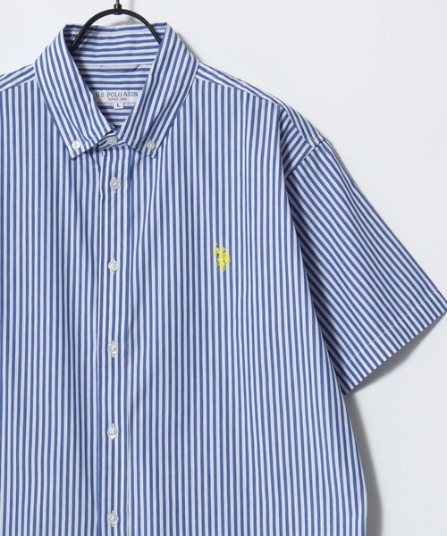 U.S. POLO ASSN.(ユーエスポロアッスン)の「U.S. POLO ASSN./ユーエスポロアッスン Broad Denim Shirt/レギュラーフィット ブロード デニム 無地 ストライプ チェック ロゴ ワンポイント刺繍 ボタンダウンシャツ/半袖シャツ/レディース メンズ(シャツ/ブラウス・メンズ・ブラック/ライトブルー/ブルー系その他2/ホワイト/インディゴブルー/ブルー系その他・M/L/LL)」の11枚目の写真