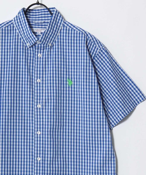 U.S. POLO ASSN.(ユーエスポロアッスン)の「U.S. POLO ASSN./ユーエスポロアッスン Broad Denim Shirt/レギュラーフィット ブロード デニム 無地 ストライプ チェック ロゴ ワンポイント刺繍 ボタンダウンシャツ/半袖シャツ/レディース メンズ(シャツ/ブラウス・メンズ・ブラック/ライトブルー/ブルー系その他2/ホワイト/インディゴブルー/ブルー系その他・M/L/LL)」の12枚目の写真