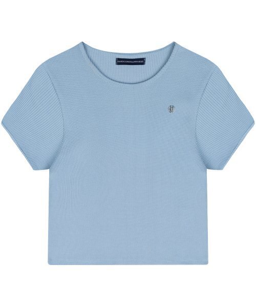 HARDCORE HAPPINESS(ハードコアハピネス)の「SIGNATURE WAFFLE CROP TEE_SKY BLUE(Tシャツ/カットソー・レディース・その他・FREE)」の2枚目の写真