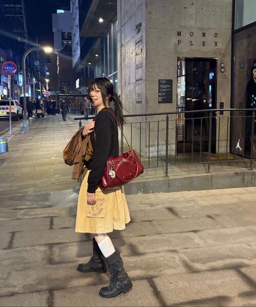 SUNBURNPROJECT（サンバーンプロジェクト）の「Faux Leather M.O.S Bag, BURGUNDY（メッセンジャーバッグ・レディース・その他・FREE）」の6枚目の写真