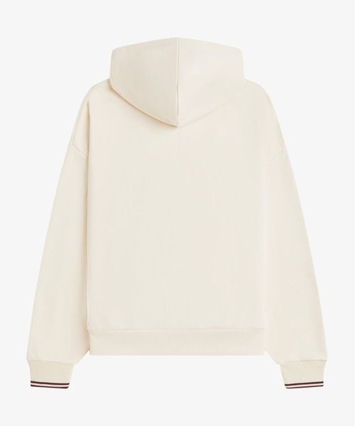 FRED PERRY(フレッドペリー)の「Tipped Hooded Sweatshirt/ティップラインフードスウェットシャツ(スウェット・レディース・ベージュ/ブラック・10)」の10枚目の写真