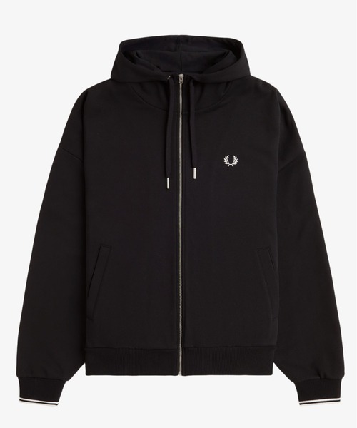 FRED PERRY(フレッドペリー)の「Tipped Hooded Sweatshirt/ティップラインフードスウェットシャツ(スウェット・レディース・ベージュ/ブラック・10)」の17枚目の写真