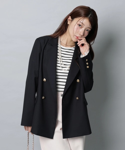 Apuweiser-riche（アプワイザーリッシェ）の「ハートブローチテーラージャケット（その他アウター・レディース・ネイビー・2/1）」の12枚目の写真