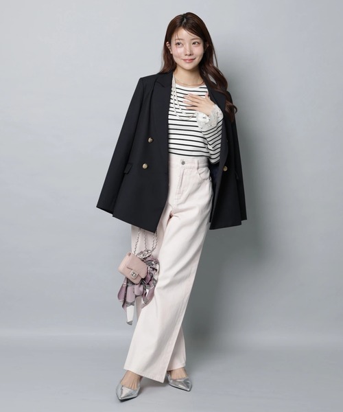 Apuweiser-riche（アプワイザーリッシェ）の「ハートブローチテーラージャケット（その他アウター・レディース・ネイビー・2/1）」の17枚目の写真