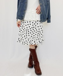 frunco | ドットミモレスカート(スカート)