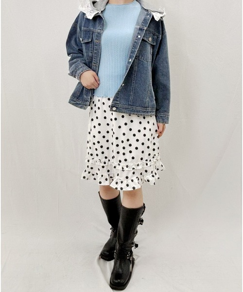 frunco（フランコ）の「ドットミモレスカート（スカート・レディース・ホワイト/ブラック・FREE）」の9枚目の写真