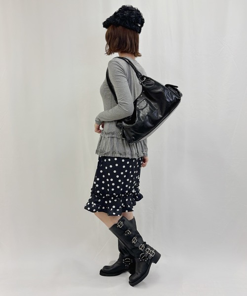 frunco（フランコ）の「ドットミモレスカート（スカート・レディース・ホワイト/ブラック・FREE）」の16枚目の写真