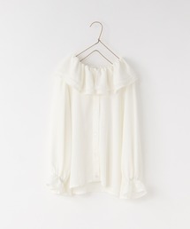 LOWRYS FARM | レースフリルブラウス　 642983(シャツ/ブラウス)
