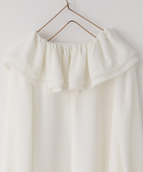 LOWRYS FARM（ローリーズファーム）の「レースフリルブラウス　 642983（シャツ/ブラウス・キッズ・ブルー/オフホワイト・140cm/130cm/120cm/110cm/150cm）」の6枚目の写真