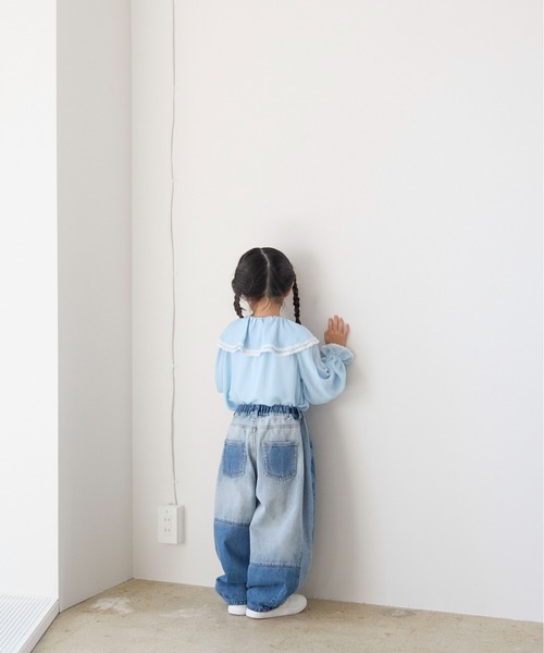 LOWRYS FARM（ローリーズファーム）の「レースフリルブラウス　 642983（シャツ/ブラウス・キッズ・ブルー/オフホワイト・140cm/130cm/120cm/110cm/150cm）」の12枚目の写真