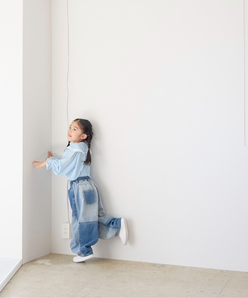 LOWRYS FARM（ローリーズファーム）の「レースフリルブラウス　 642983（シャツ/ブラウス・キッズ・ブルー/オフホワイト・140cm/130cm/120cm/110cm/150cm）」の11枚目の写真