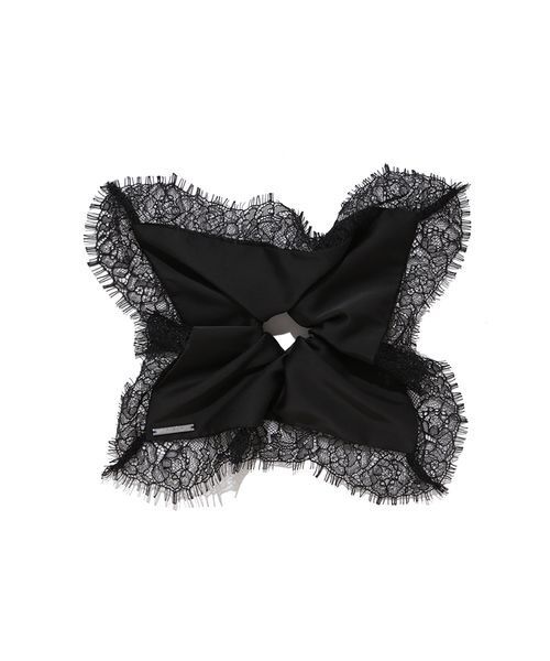 FRAY I.D（フレイアイディー）の「レーストリムバリエーションシュシュ（シュシュ・レディース・ブラック/ホワイト/ドット・F）」の3枚目の写真