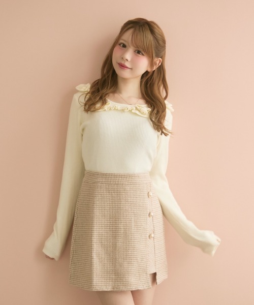 TITTY&CO.(ティティーアンドコー)の「ツイードミニスカート(スカート・レディース・ピンク/ベージュ/グレー/マルチ/ブラック・SMALL/LARGE/MEDIUM)」の17枚目の写真