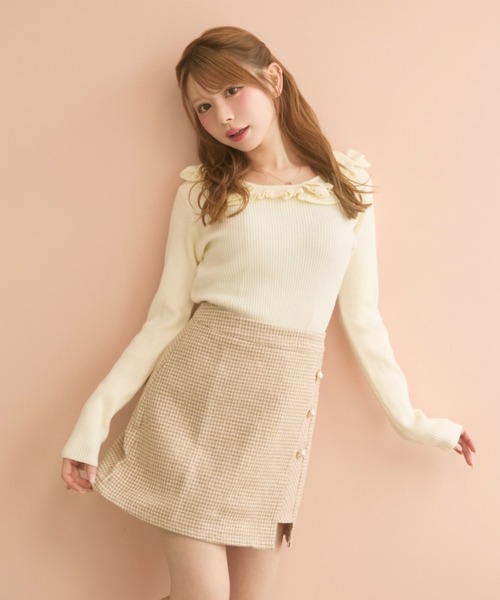 TITTY&CO.(ティティーアンドコー)の「ツイードミニスカート(スカート・レディース・ピンク/ベージュ/グレー/マルチ/ブラック・SMALL/LARGE/MEDIUM)」の18枚目の写真
