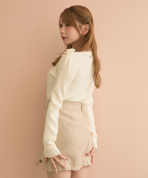 TITTY&CO.(ティティーアンドコー)の「ツイードミニスカート(スカート・レディース・ピンク/ベージュ/グレー/マルチ/ブラック・SMALL/LARGE/MEDIUM)」の19枚目の写真