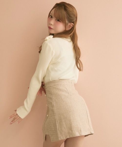 TITTY&CO.(ティティーアンドコー)の「ツイードミニスカート(スカート・レディース・ピンク/ベージュ/グレー/マルチ/ブラック・SMALL/LARGE/MEDIUM)」の10枚目の写真