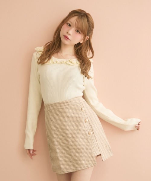 TITTY&CO.(ティティーアンドコー)の「ツイードミニスカート(スカート・レディース・ピンク/ベージュ/グレー/マルチ/ブラック・SMALL/LARGE/MEDIUM)」の11枚目の写真