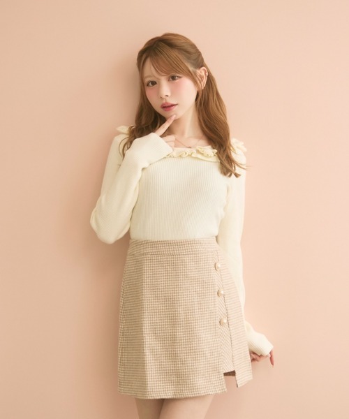 TITTY&CO.(ティティーアンドコー)の「ツイードミニスカート(スカート・レディース・ピンク/ベージュ/グレー/マルチ/ブラック・SMALL/LARGE/MEDIUM)」の14枚目の写真