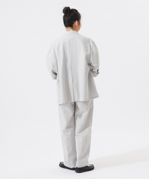 BEAMS BOY（ビームスボーイ）の「シアサッカー スラックス（スラックス・レディース・グレー/ベージュ・1/0/2）」の4枚目の写真