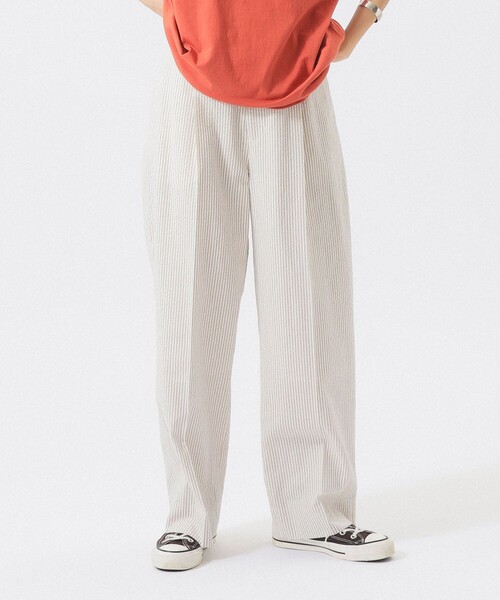 BEAMS BOY（ビームスボーイ）の「シアサッカー スラックス（スラックス・レディース・グレー/ベージュ・1/0/2）」の12枚目の写真