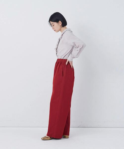 conges payes ADIEU TRISTESSE（コンジェ ペイエ アデュートリステス）の「【FAVE】ストレートパンツ（その他パンツ・レディース・ベージュ/ネイビー/インディゴブルー/レッド・M/L）」の14枚目の写真